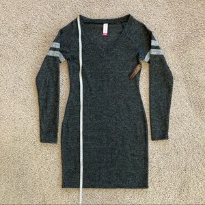 NWT NoBo Soft Grey Sweater Bodycon Mini Dress (Size S)